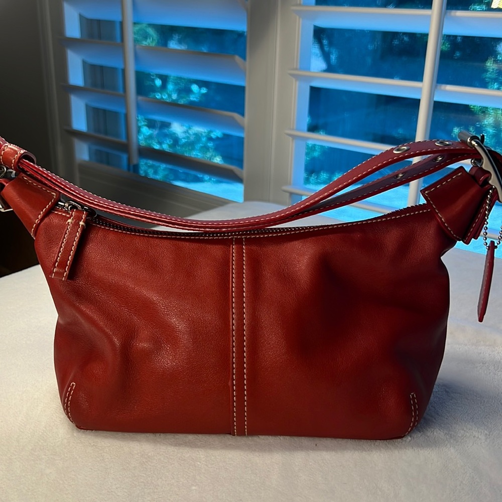 EUC Coach B053-9564 Red Leather Demi Hobo shoulder bag